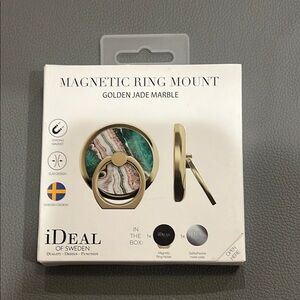 Golden Jade Marble Magnetic Ring Mount